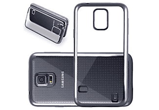 carcasa de móvil Funda flexible para móvil - Carcasa de TPU Silicona ultrafina;CADORABO, Samsung, Galaxy S5, negro cromado