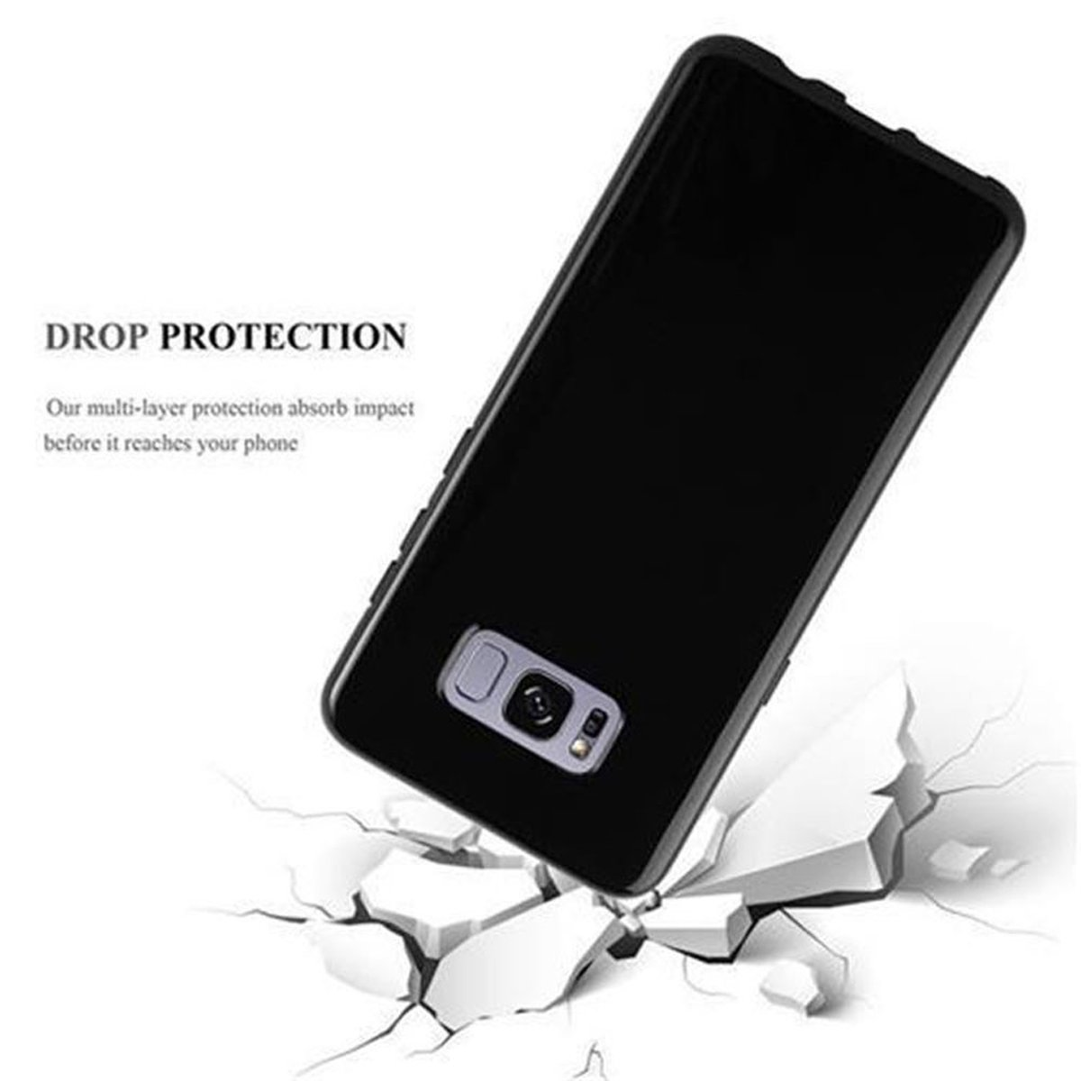 S8 SCHWARZ AIR PLUS, Galaxy Samsung, Ultra Slim CADORABO TPU Backcover, Schutzhülle,