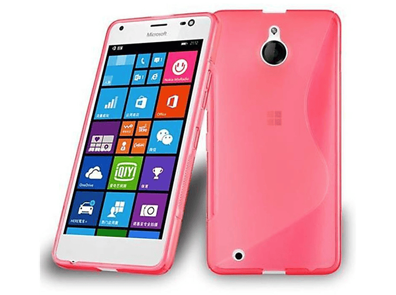 Lumia Backcover, TPU ROT 850, INFERNO Nokia, Handyhülle, CADORABO S-Line
