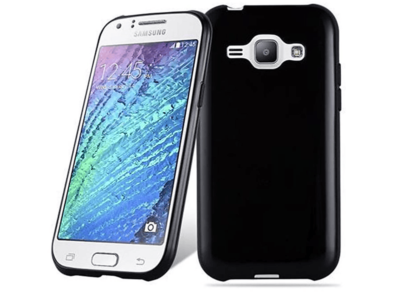 Ultra Samsung, CADORABO Galaxy TPU Schutzhülle, SCHWARZ Backcover, Slim J1 2015, AIR