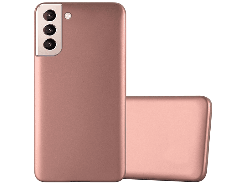 CADORABO TPU Matt Metallic Hülle, Backcover, Samsung, Galaxy S21 PLUS, METALLIC ROSÉ GOLD