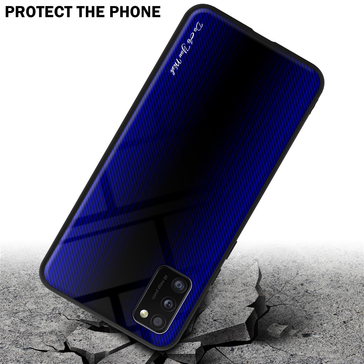 LILA COBALT Backcover, Galaxy Glas A41, Gestreiftes Hülle, TPU CADORABO Samsung,