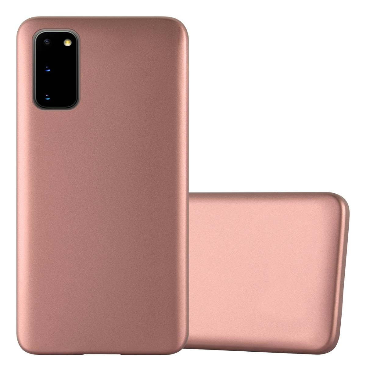 CADORABO TPU Backcover, METALLIC GOLD ROSÉ Matt Galaxy Hülle, S20, Samsung, Metallic