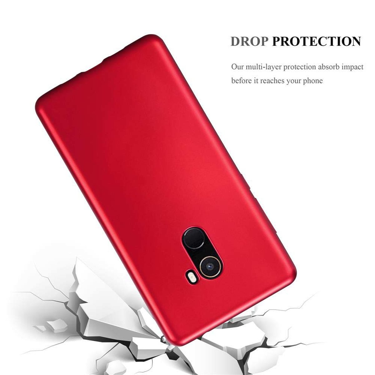 CADORABO TPU Matt Metallic Hülle, Mi MIX ROT Backcover, Xiaomi, METALLIC 2