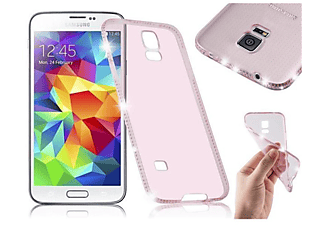 carcasa de móvil Funda flexible para móvil - Carcasa de TPU Silicona ultrafina;CADORABO, Samsung, Galaxy S5 / S5 NEO, rosa transparente