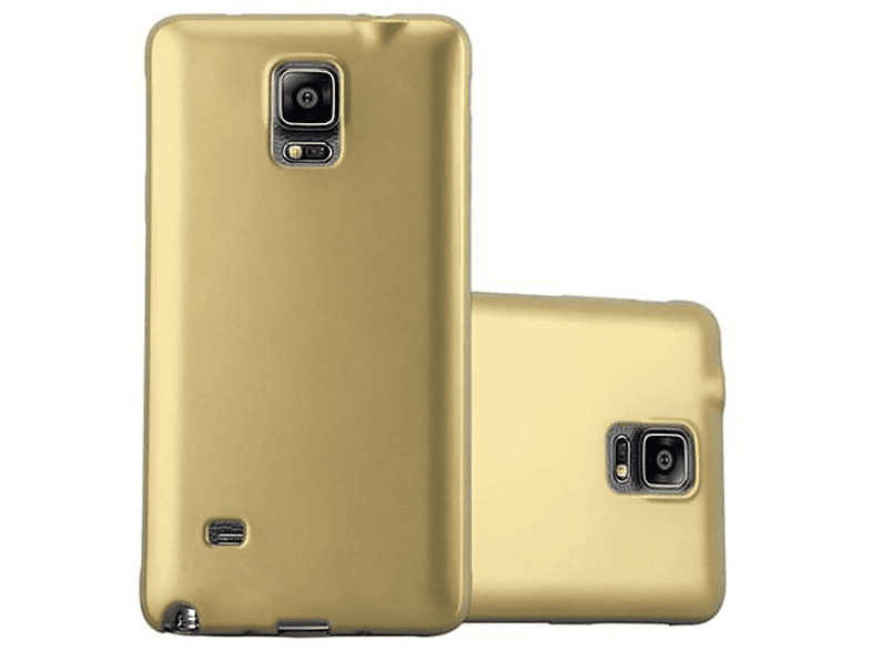 TPU 4, Matt NOTE Backcover, Metallic Hülle, METALLIC Galaxy Samsung, CADORABO GOLD