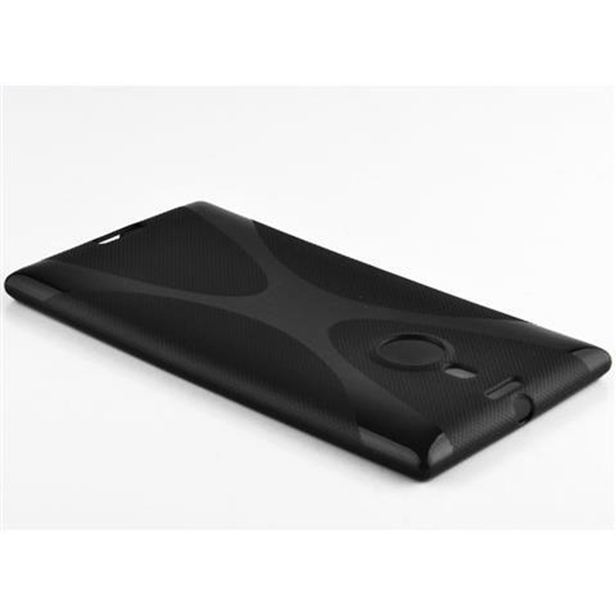 CADORABO TPU X-Line Schutzhülle, Backcover, SCHWARZ Lumia OXID Nokia, 925