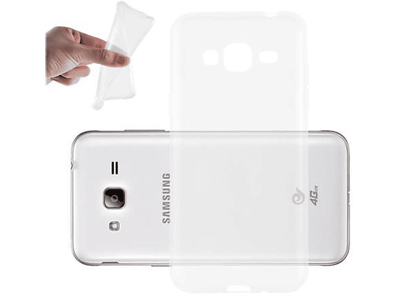 Ultra Samsung, VOLL J3 AIR Backcover, TPU 2016, CADORABO Slim Schutzhülle, Galaxy TRANSPARENT