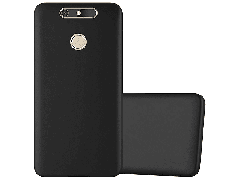 CADORABO TPU Matt Metallic SCHWARZ MINI, Blade Hülle, Backcover, V8 ZTE, METALLIC