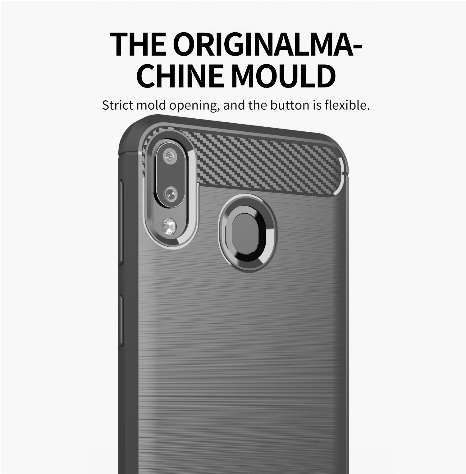 Hülle, / TPU GRAU Slim BRUSHED Carbon Samsung, Galaxy A20e, A10e Backcover, CADORABO Ultra