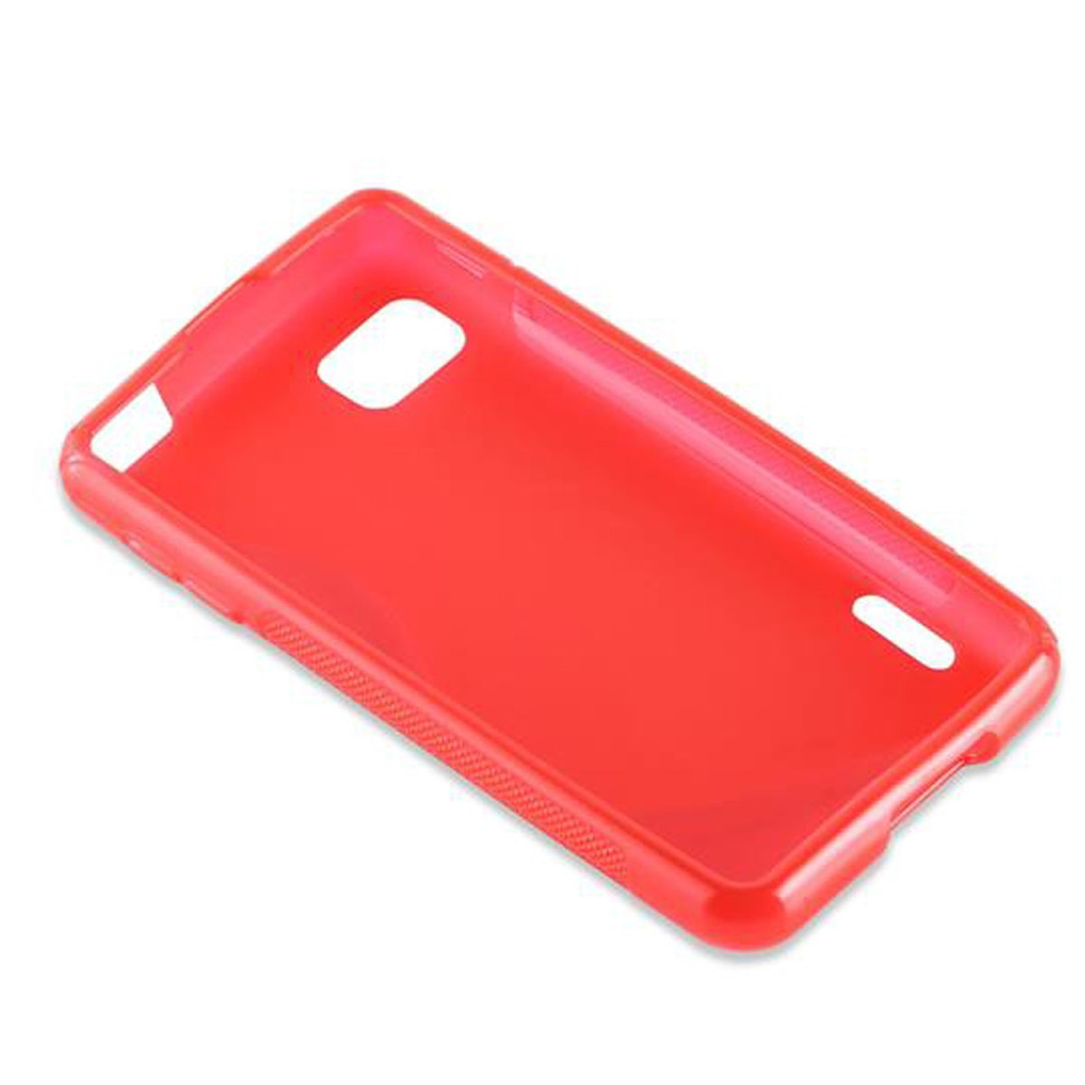 CADORABO TPU S-Line Handyhülle, OPTIMUS LG, INFERNO ROT Backcover, F3