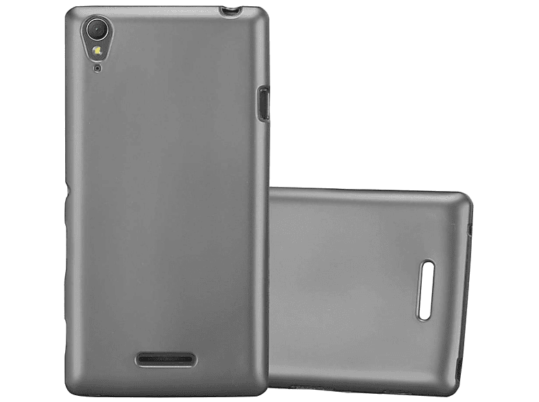 CADORABO TPU Matt Metallic Hülle, T3, METALLIC GRAU Backcover, Xperia Sony