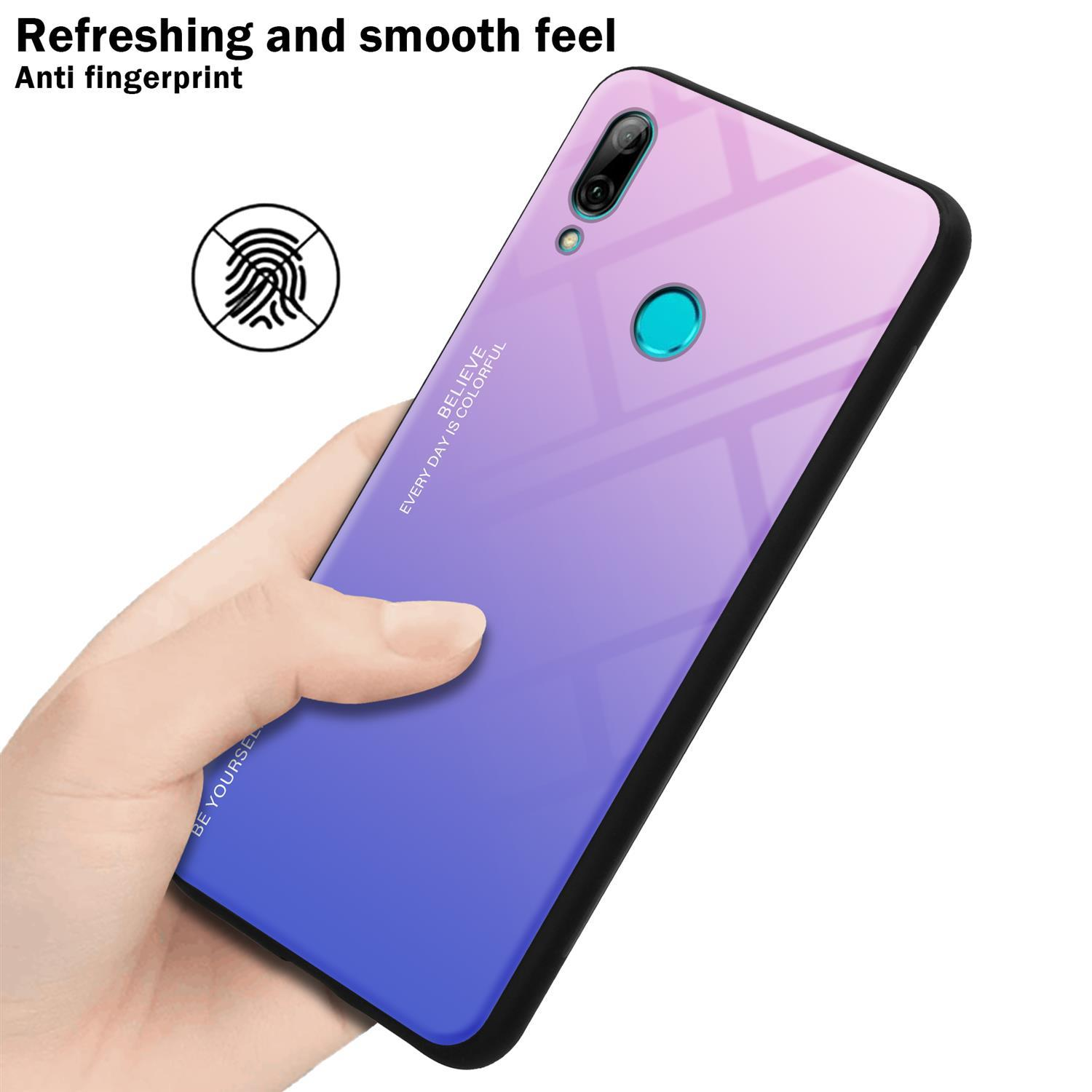 Telefonhülle mit Farbverlauf in der Hand, zeigt ein Fingerabdrucksymbol. Text: Erfrischendes und geschmeidiges Gefühl, Anti-Fingerabdruck.