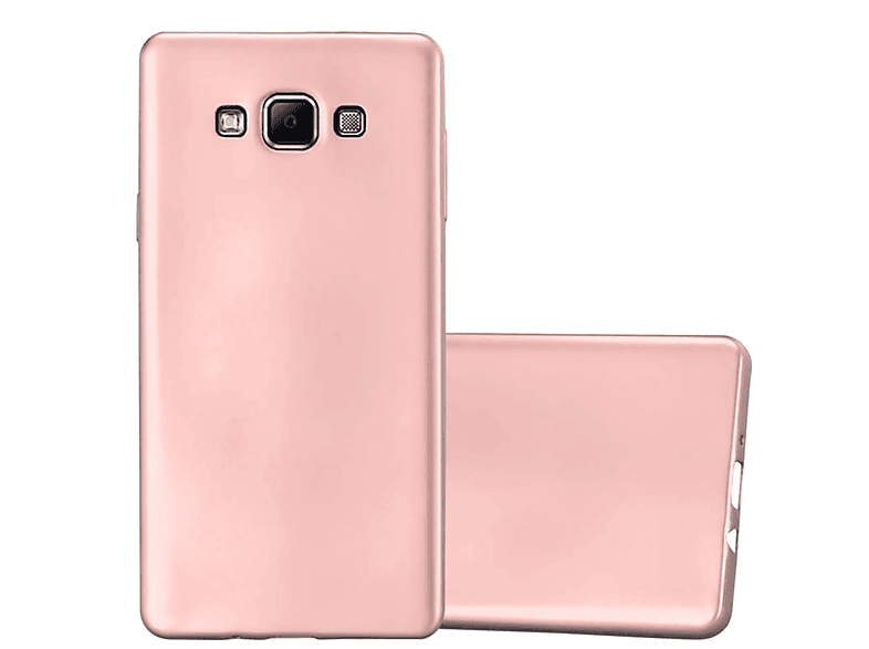 CADORABO TPU Matt Metallic Hülle, Backcover, Samsung, Galaxy A7 2015, METALLIC ROSÉ GOLD
