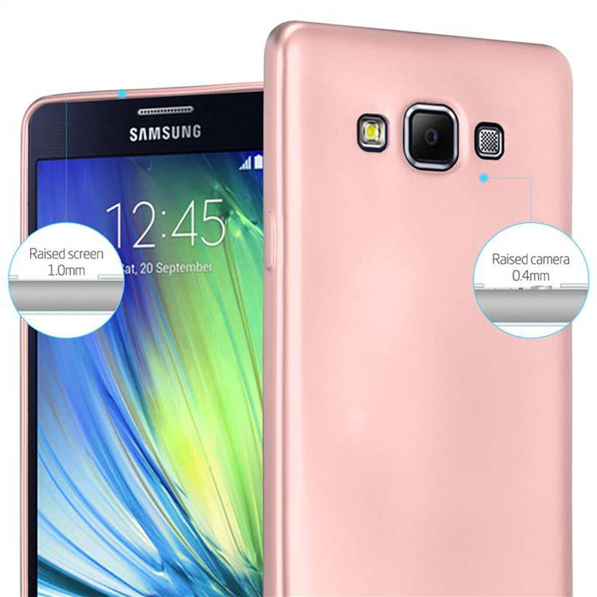 CADORABO TPU Matt Samsung, ROSÉ Galaxy Backcover, 2015, A7 METALLIC Metallic GOLD Hülle