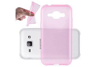 carcasa de móvil Funda flexible para móvil - Carcasa de TPU Silicona ultrafina;CADORABO, Samsung, Galaxy J1 2015, transparente rosa