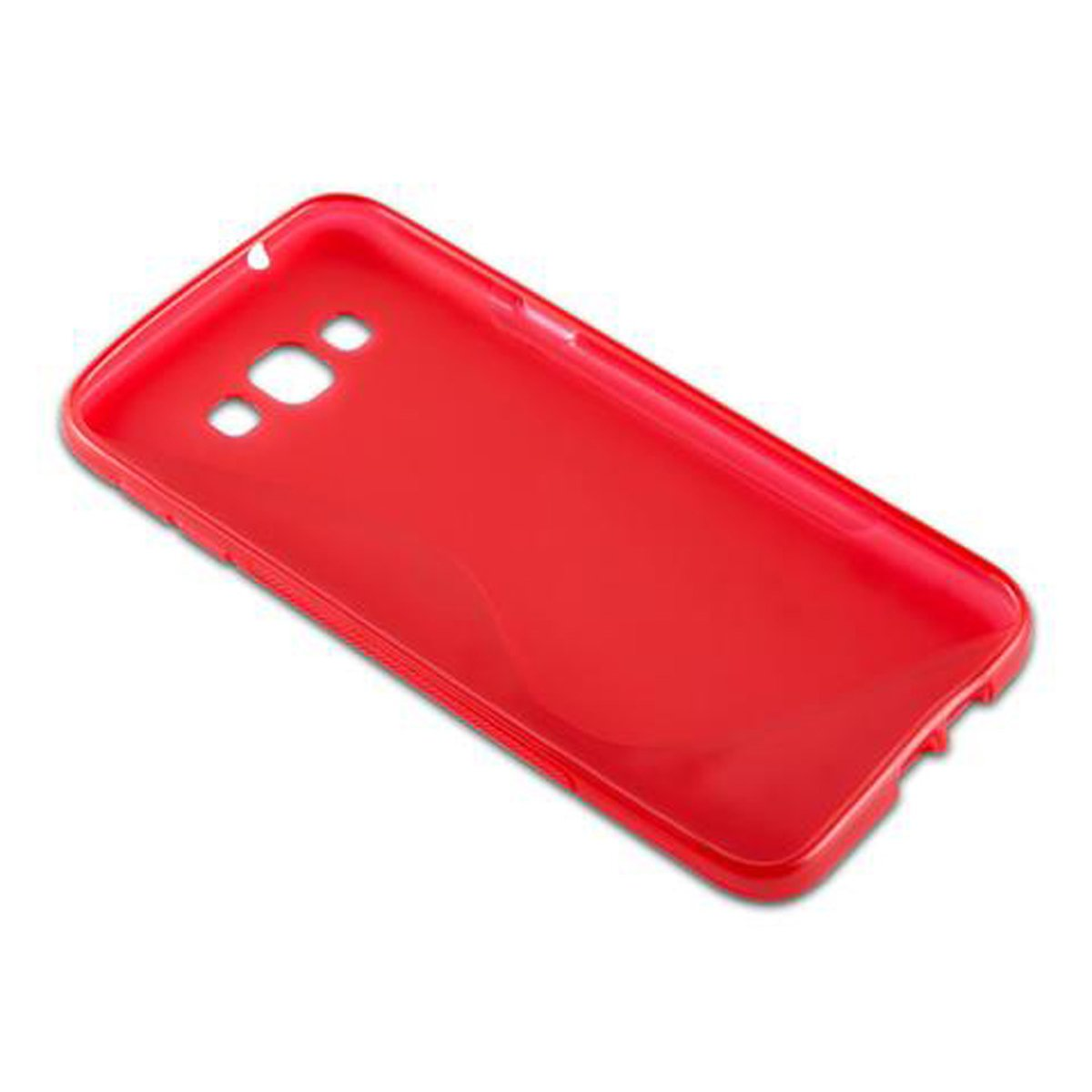 CADORABO TPU S-Line Handyhülle, Backcover, Samsung, A8 INFERNO Galaxy 2015, ROT