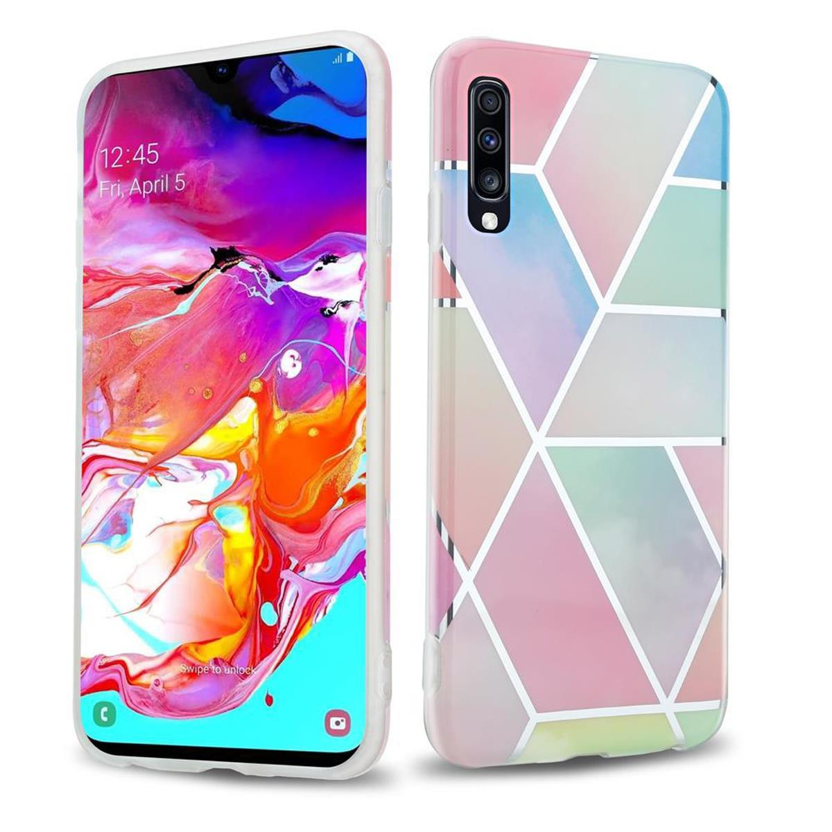 IMD Samsung, Backcover, CADORABO Regenbogen A70s, No. Marmor, Hülle / Bunter A70 11 TPU Galaxy Marmor