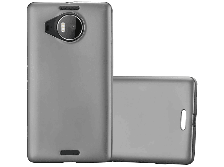 Lumia TPU METALLIC Matt Metallic Backcover, Nokia, 950 XL, GRAU Hülle, CADORABO