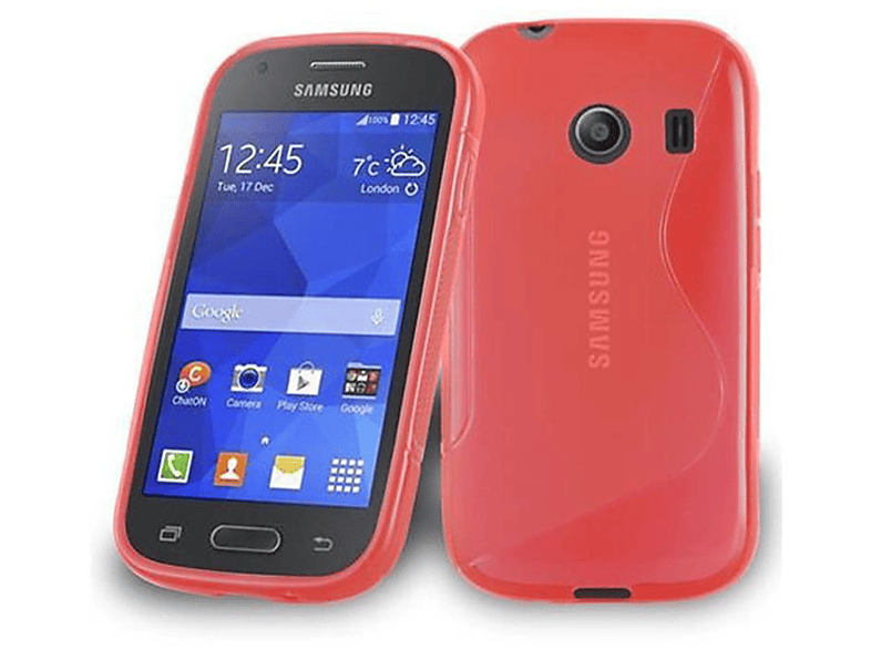 Handyhülle, TPU Galaxy STYLE, Backcover, ACE INFERNO S-Line ROT CADORABO Samsung,