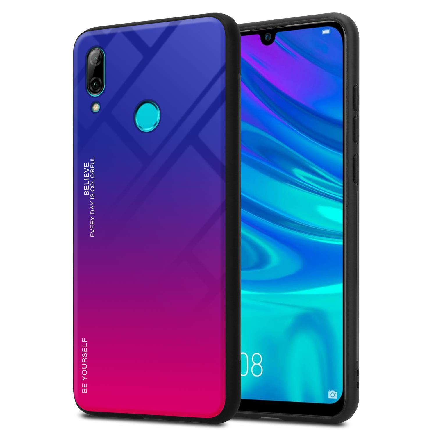 CADORABO Hülle aus Glas, / SMART LILA Huawei 2 - P Honor, 2019, ROT Silikon 10 Farben Backcover, TPU LITE