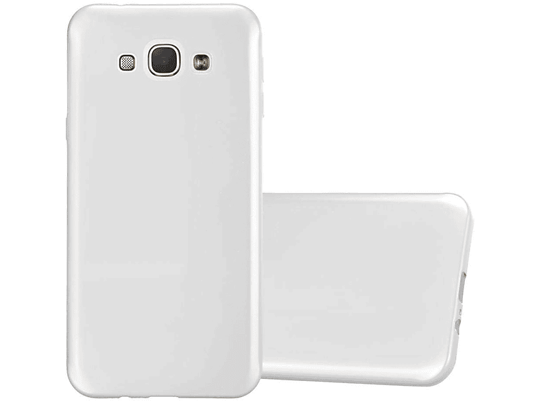 CADORABO TPU Matt Backcover, A8 Galaxy METALLIC 2015, SILBER Hülle, Samsung, Metallic