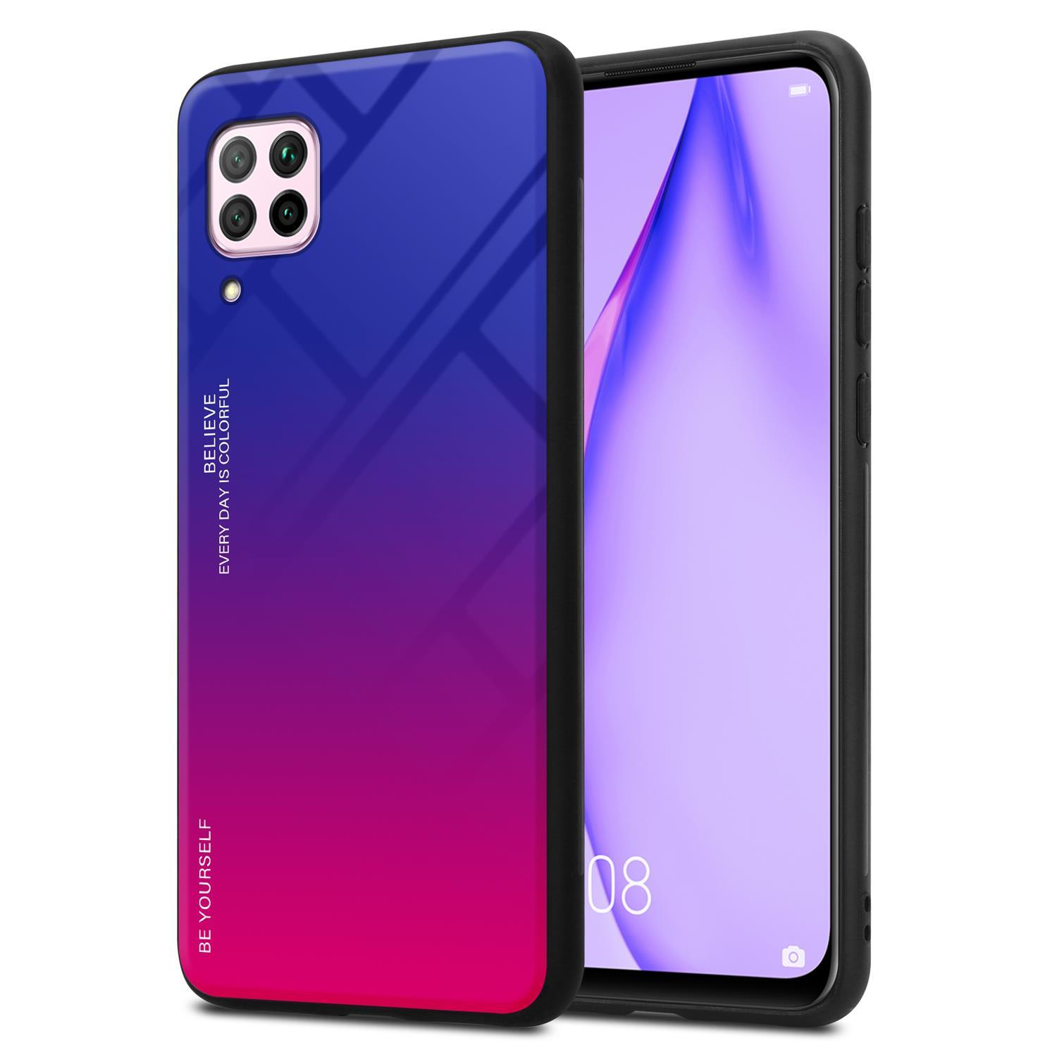 P40 6 LILA Huawei, aus CADORABO / TPU Farben ROT - 2 Hülle Glas, Silikon LITE NOVA NOVA Backcover, / SE 7i,