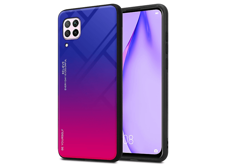 Cadorabo Estuche Compatible con Huawei P30 Lite - Óptica de Rayas