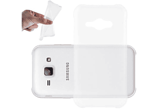 carcasa de móvil  - Funda flexible para móvil - Carcasa de TPU Silicona ultrafina CADORABO, Samsung, Galaxy J1 ACE, transparente