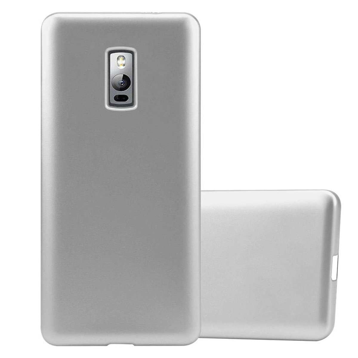 OnePlus, 2, METALLIC Backcover, SILBER Metallic CADORABO TPU Matt Hülle,