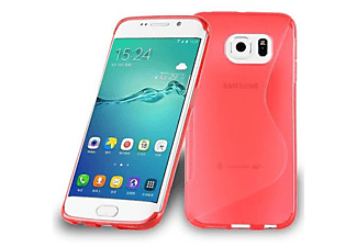 carcasa de móvil  - Funda flexible para móvil - Carcasa de TPU Silicona ultrafina CADORABO, Samsung, Galaxy S6 EDGE PLUS, rojo infierno