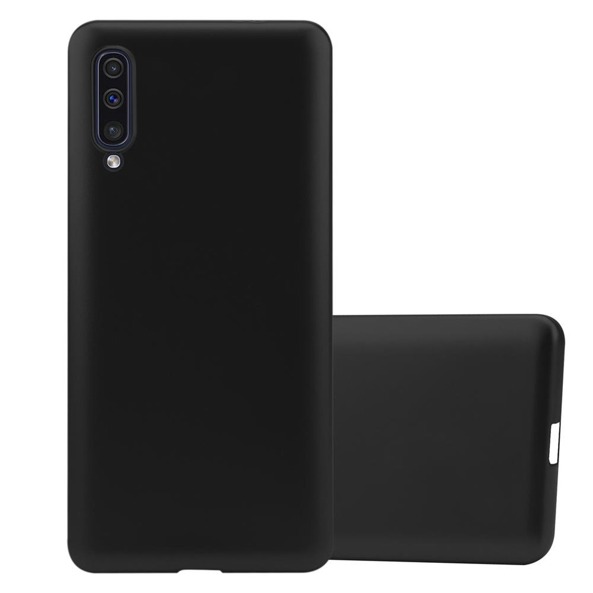 Samsung, Metallic Hülle, 4G / A50 A30s, / A50s TPU METALLIC Matt Galaxy Backcover, CADORABO SCHWARZ