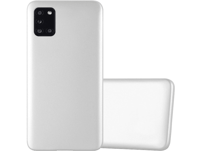 CADORABO TPU Matt Metallic Hülle, Backcover, Samsung, Galaxy A31, METALLIC SILBER | Backcover