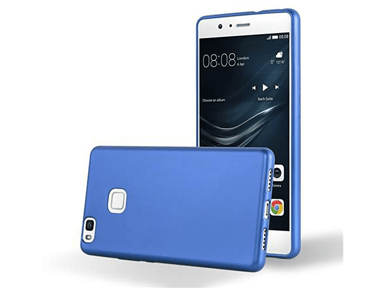 CADORABO TPU Matt Metallic Hülle, Huawei, LITE, G9 METALLIC Backcover, LITE / 2016 BLAU P9