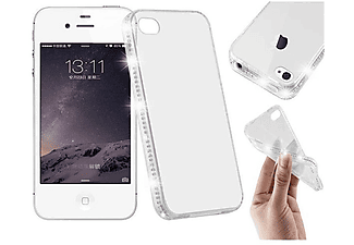 carcasa de móvil  - Funda flexible para móvil - Carcasa de TPU Silicona ultrafina CADORABO, Apple, iPhone 4 / iPhone 4S, blanco transparente