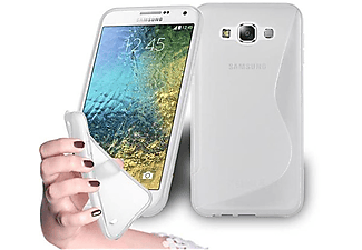 carcasa de móvil  - Funda flexible para móvil - Carcasa de TPU Silicona ultrafina CADORABO, Samsung, Galaxy E5 2015, semi transparente