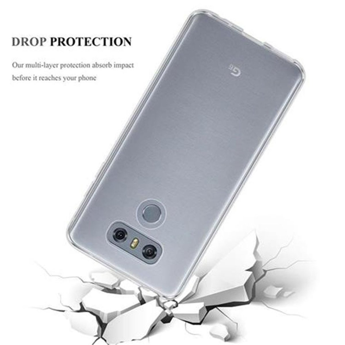 AIR TPU Schutzhülle, Ultra TRANSPARENT G6, VOLL CADORABO LG, Slim Backcover,