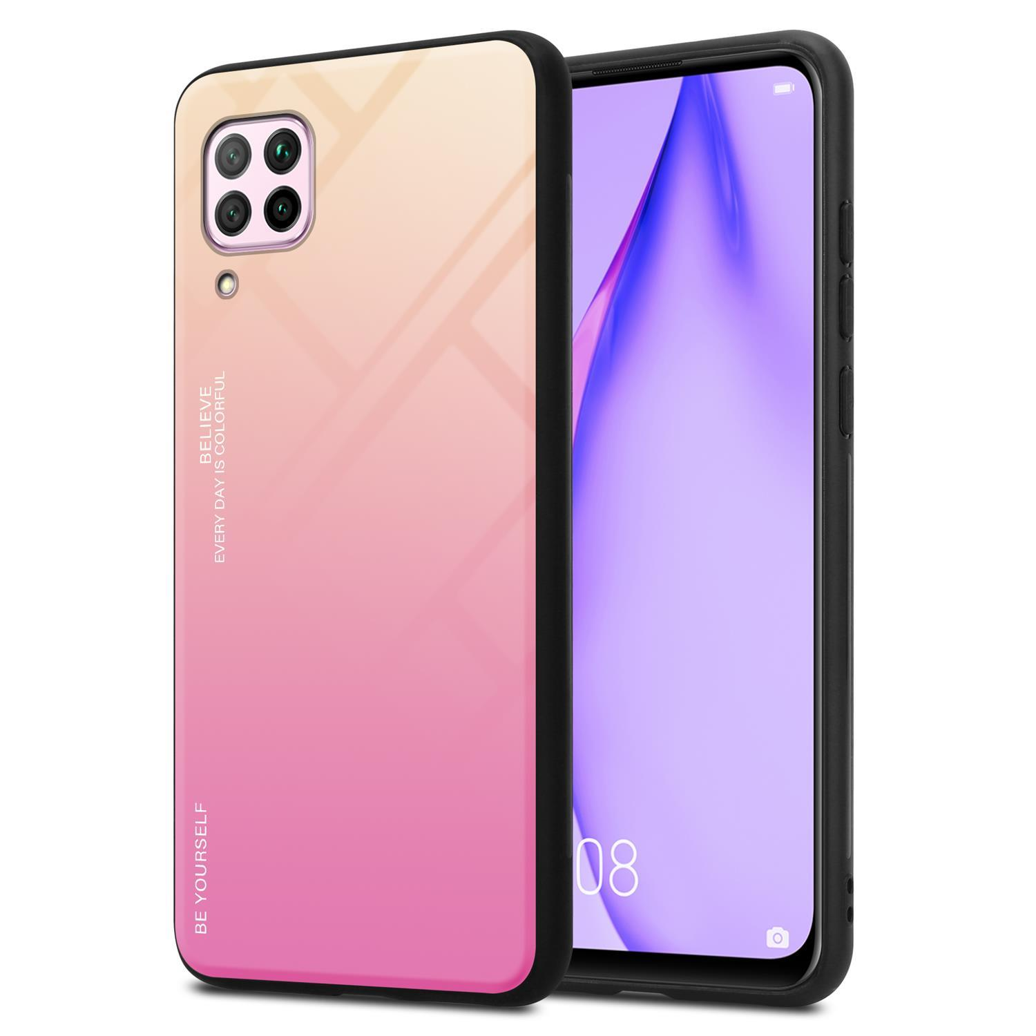 CADORABO Hülle aus LITE Backcover, 7i, P40 GELB / 6 - Farben Silikon Glas, TPU SE 2 ROSA / NOVA NOVA Huawei