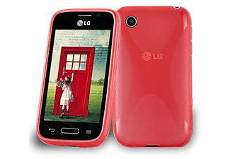 carcasa de móvil Funda flexible para móvil - Carcasa de TPU Silicona ultrafina;CADORABO, LG, L40 (1. Sim-Version), rojo infierno