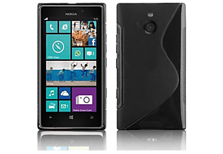 carcasa de móvil  - Funda flexible para móvil - Carcasa de TPU Silicona ultrafina CADORABO, Nokia, Lumia 925, óxido negro