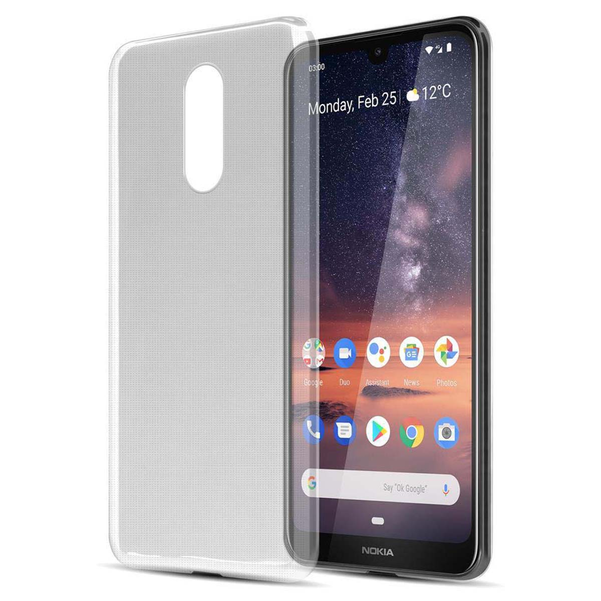 Backcover, TRANSPARENT AIR Schutzhülle, Nokia, 3.2, Slim TPU CADORABO VOLL Ultra