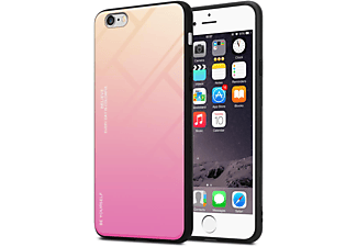 carcasa de móvil  - Funda flexible para móvil - Carcasa de TPU Silicona ultrafina CADORABO, Apple, iPhone 6 / 6S, amarillo - rosa