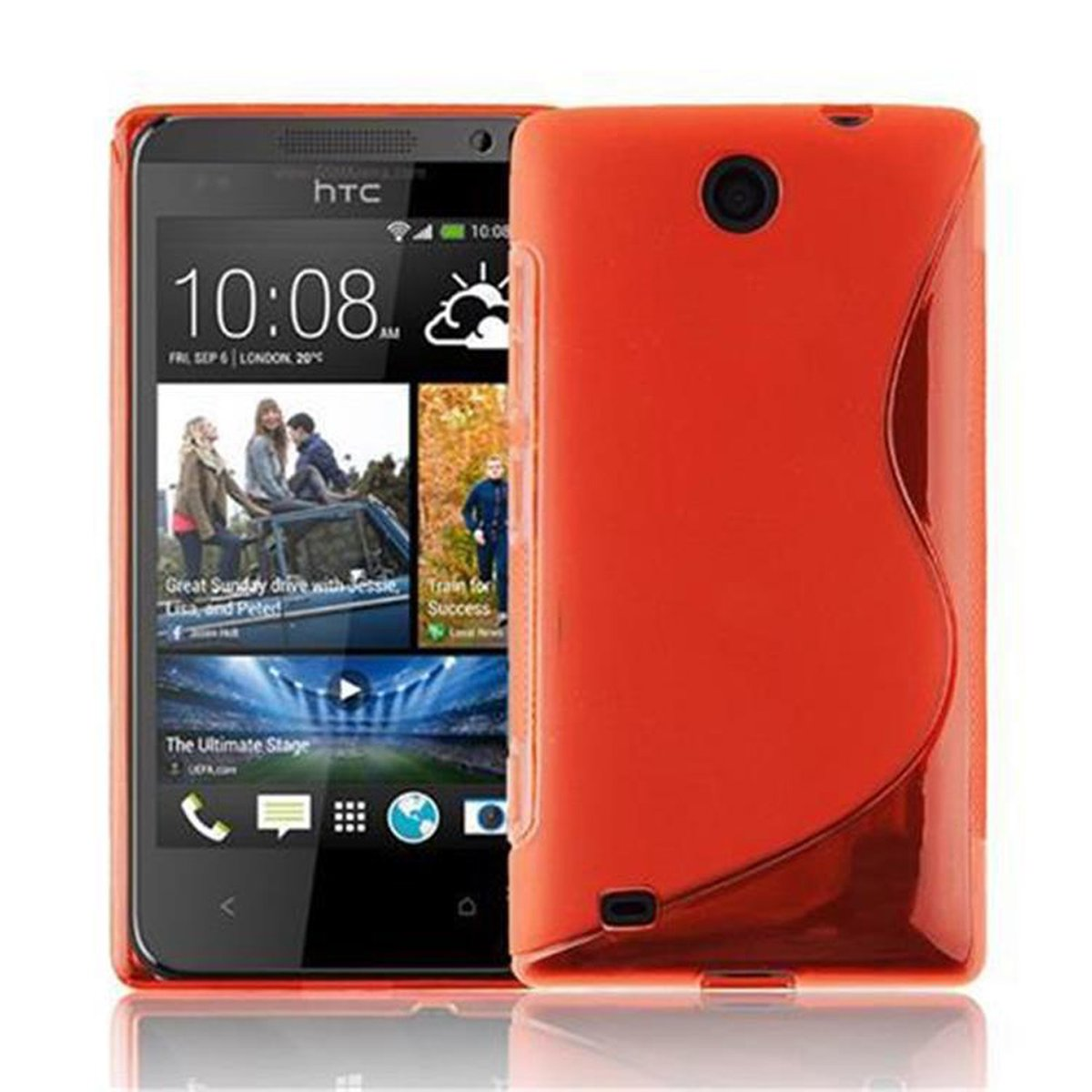 INFERNO S-Line ROT 300, Desire CADORABO TPU HTC, Handyhülle, Backcover,