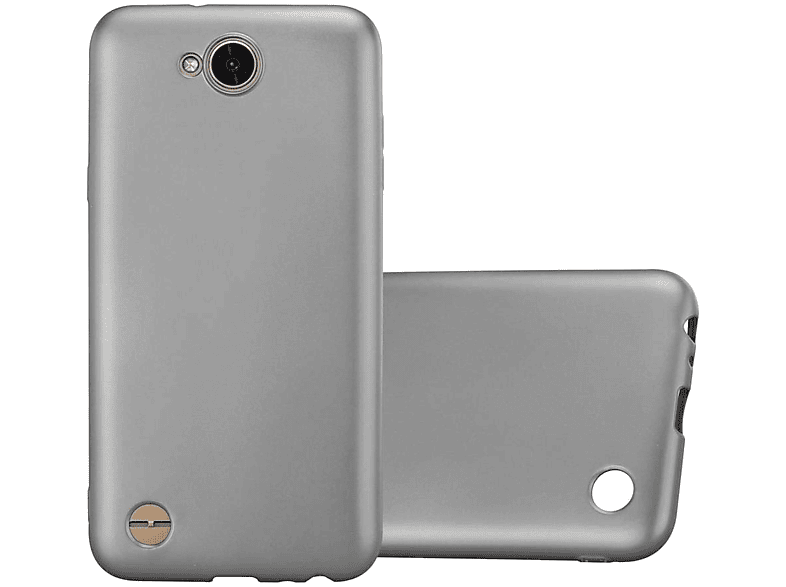 CADORABO TPU Matt Metallic METALLIC LG, Hülle, X POWER 2, Backcover, GRAU