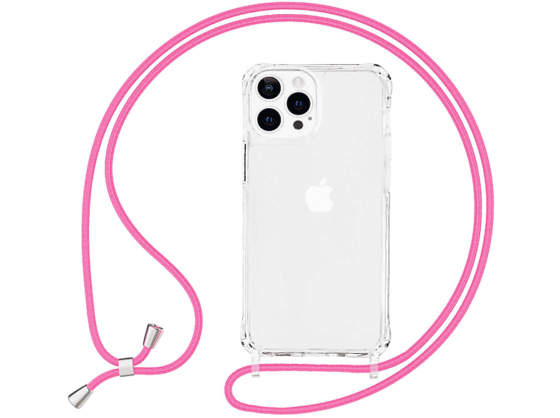 Kette 13 Apple, Umhängen, iPhone Pink Hülle NALIA Pro, zum Klare Backcover, mit