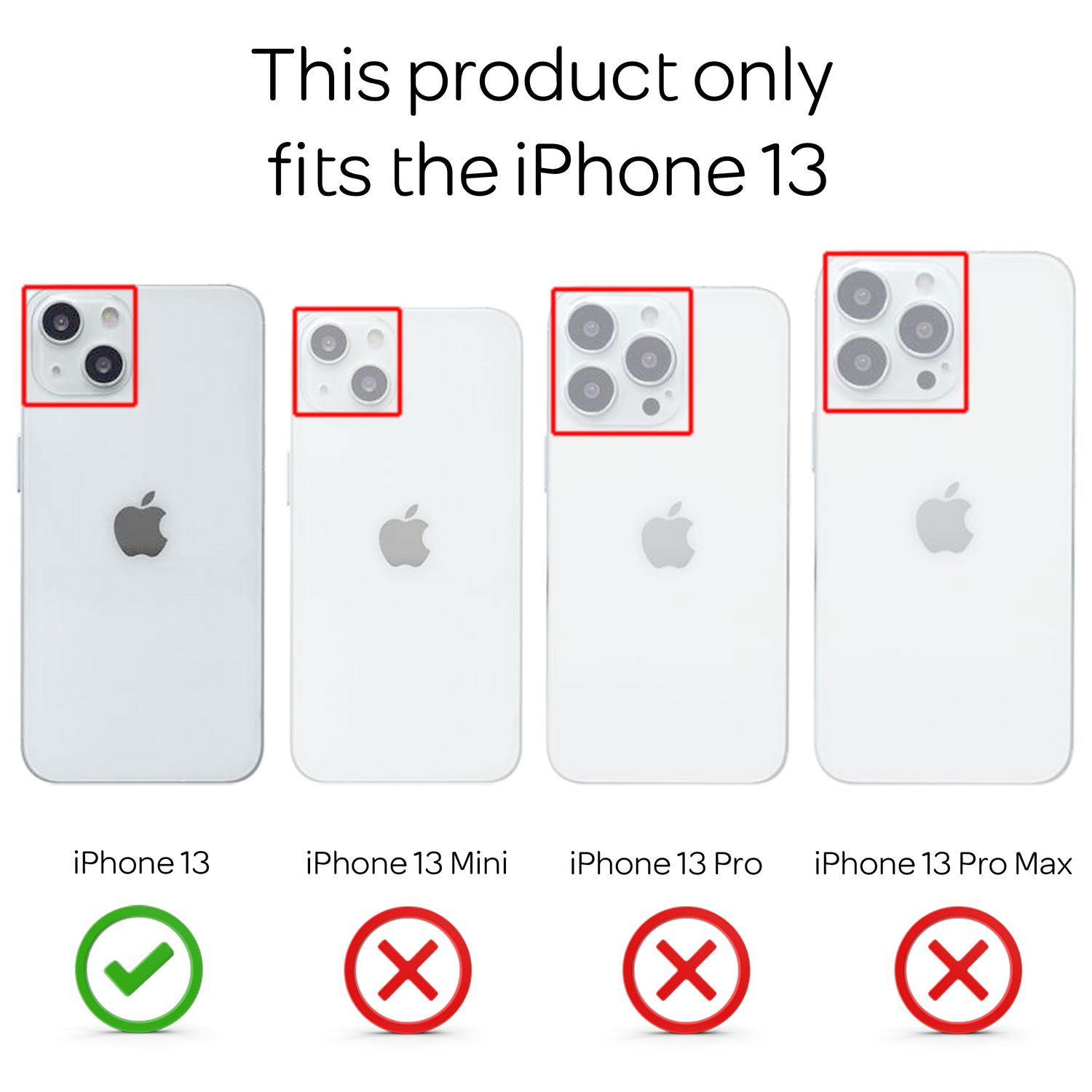 Quattro modelli di iPhone mostrati, solo iPhone 13 corretto.