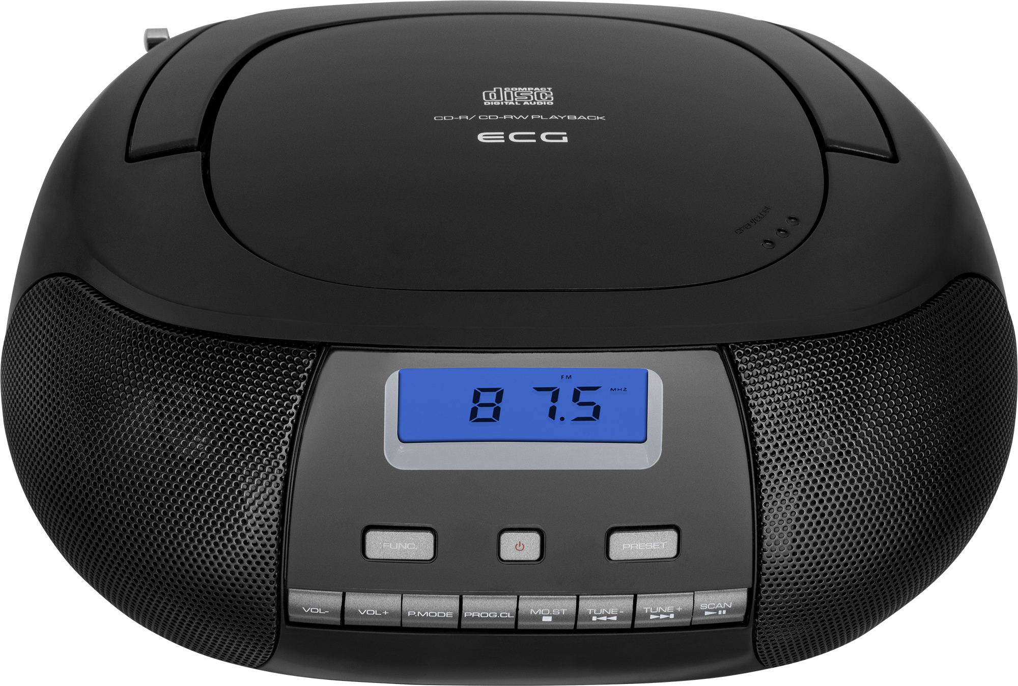 | | Black Portable 500 × Tuner CD-Radio W | PLL Player AUX | ECG 1 CD FM 2 black CDR |