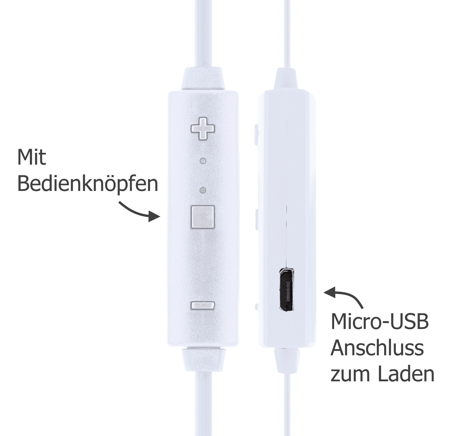 Kopfhörer -KH710BTW Bluetooth 512-, SCHWAIGER Weiß In-ear Bluetooth