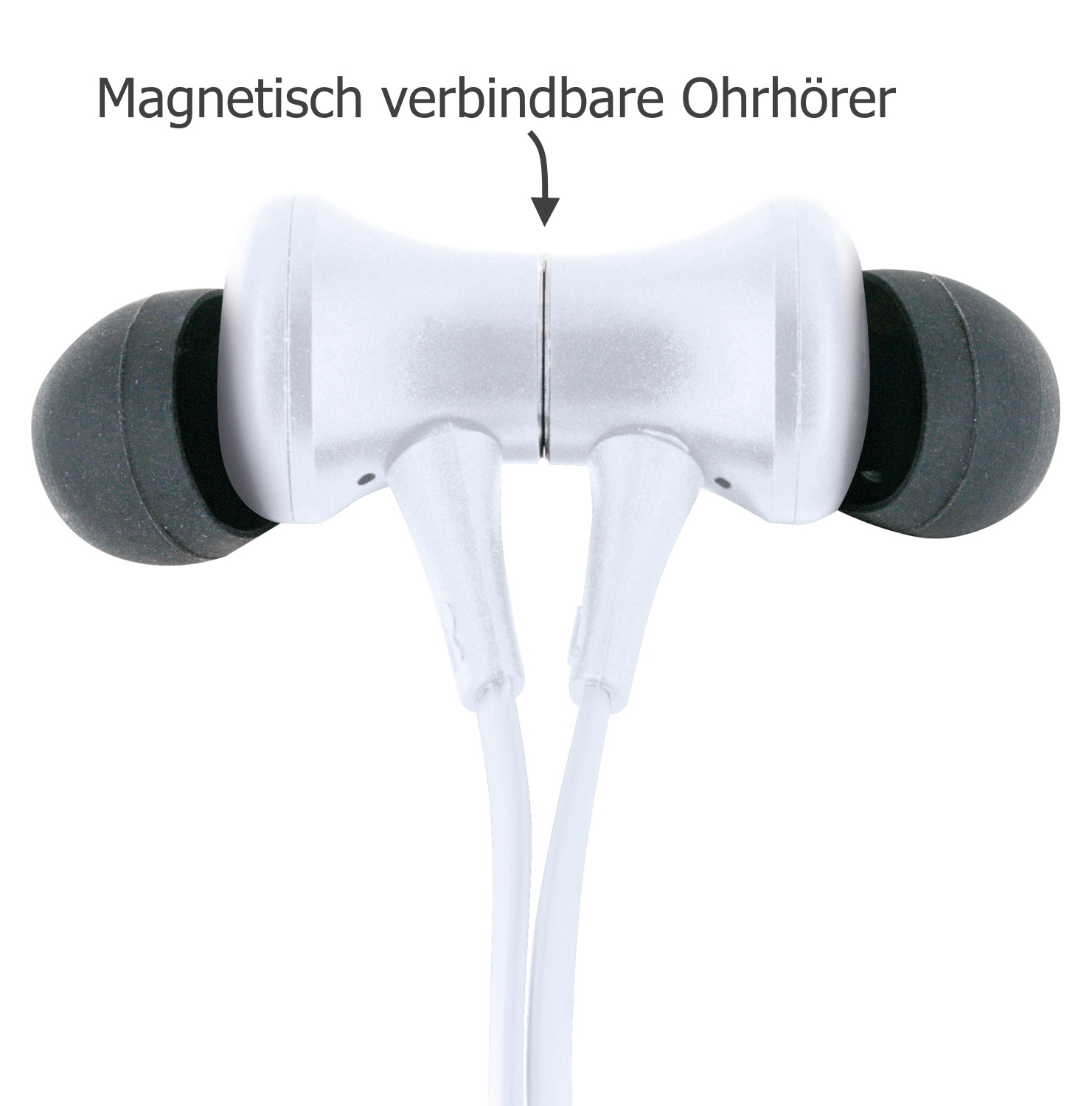 Bluetooth SCHWAIGER Kopfhörer -KH710BTW 512-, Weiß Bluetooth In-ear