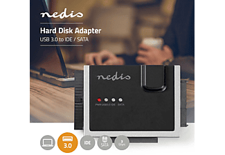 NEDIS HDADIS100BK, 0 GB SSD, extern, Schwarz